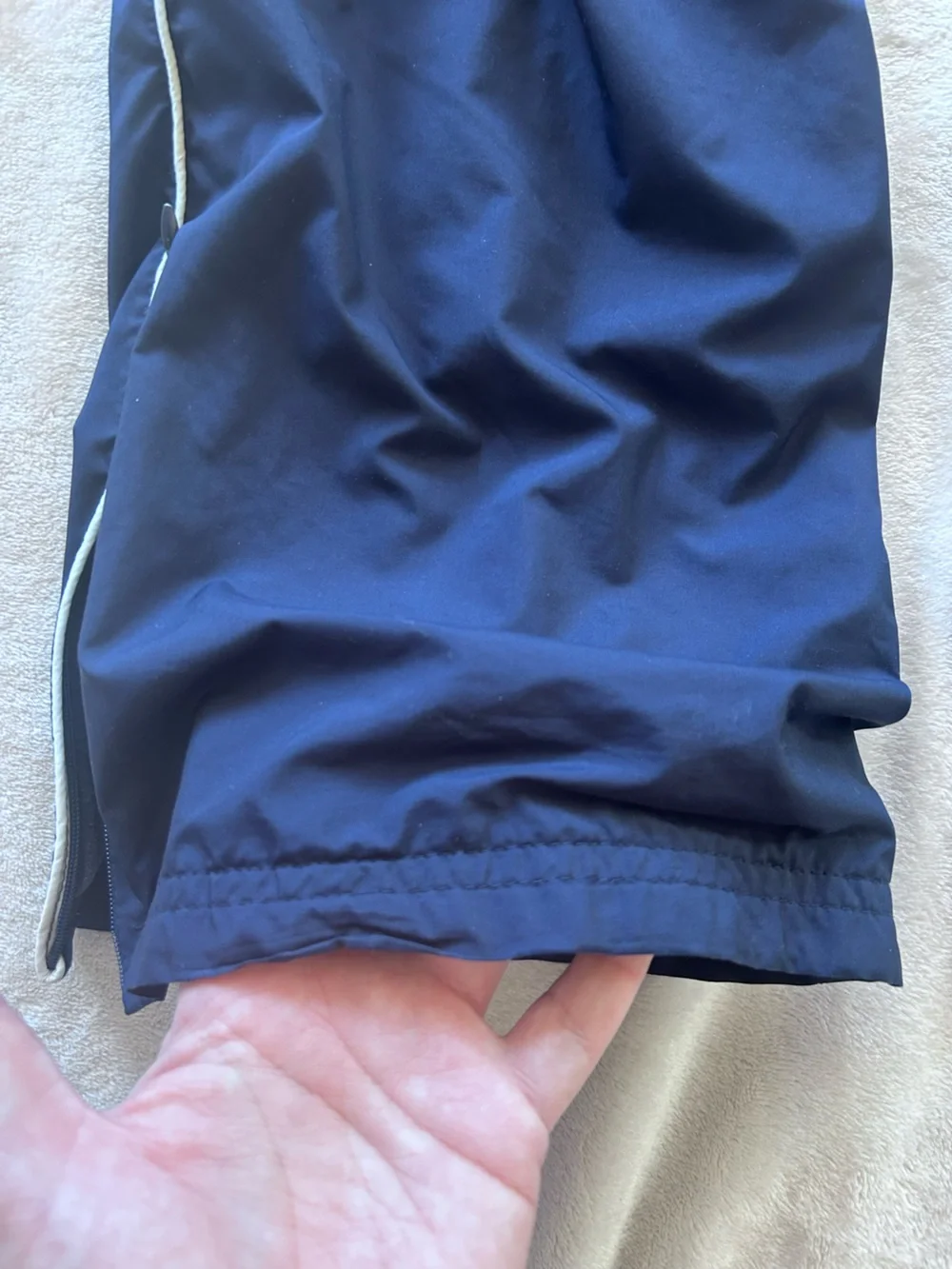 Old Navy Vintage Y2K Navy Blue Girls Jogger Track Pants with White Piping